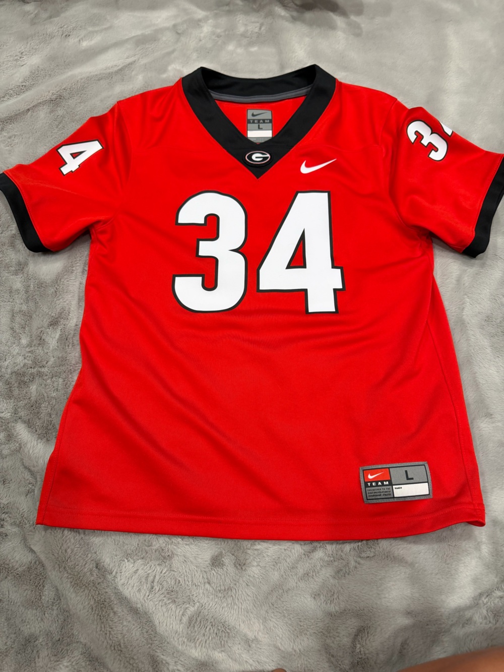 Nike Georgia Bulldogs #34 Football Jersey Youth Large Red UGA NCAA Herschel Walk